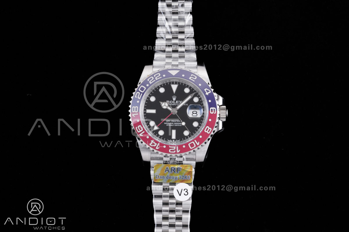 GMT-Master II 126710 BLRO Blue/Red Ceramic ARF Pepsi Best Edition on Jubilee Bracelet DD3285 V3