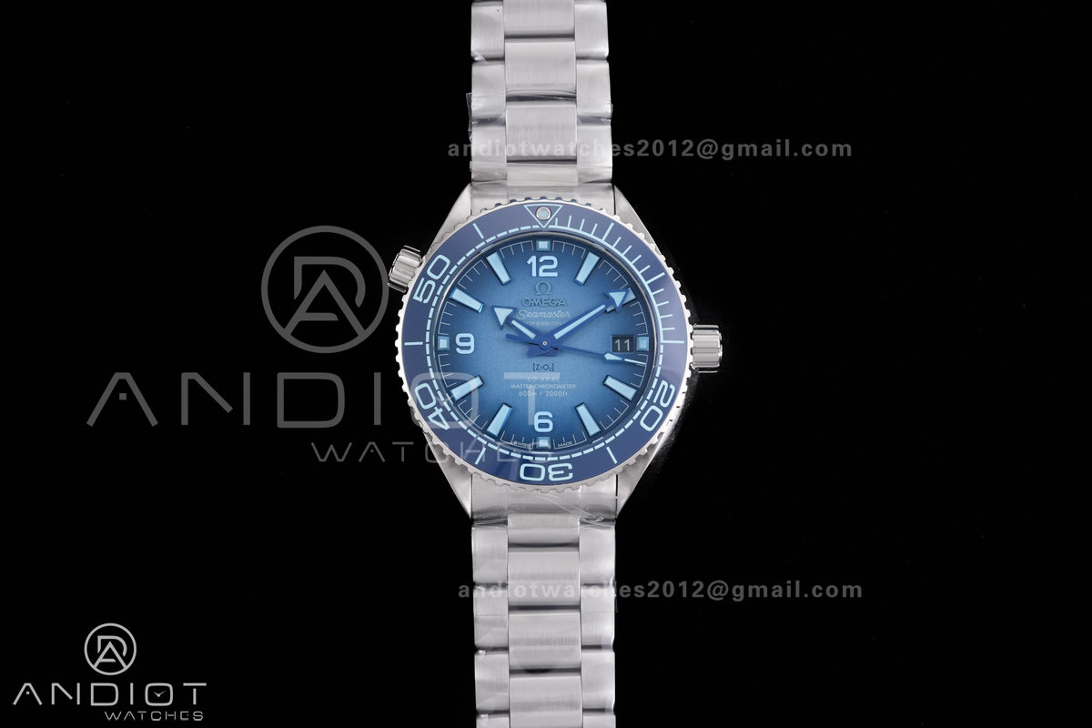 Seamaster 39.5mm VSF 1:1 Best Edition Summer Blue Dial on SS Bracelet SA8800 Super Clone V4