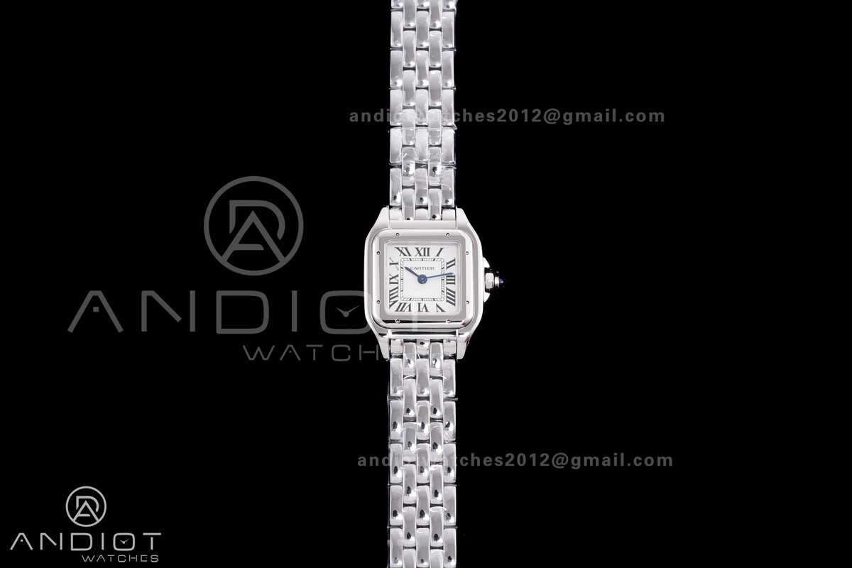 Panthère 22mm BVF 1:1 Best Edition SS White Dial on SS Bracelet Ronda Quartz