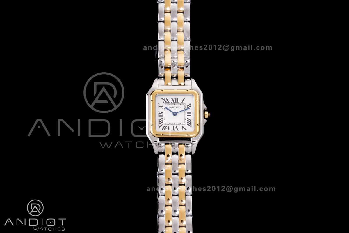 Panthère 27mm BVF 1:1 Best Edition SS/YG White Dial on SS/YG Bracelet Ronda Quartz