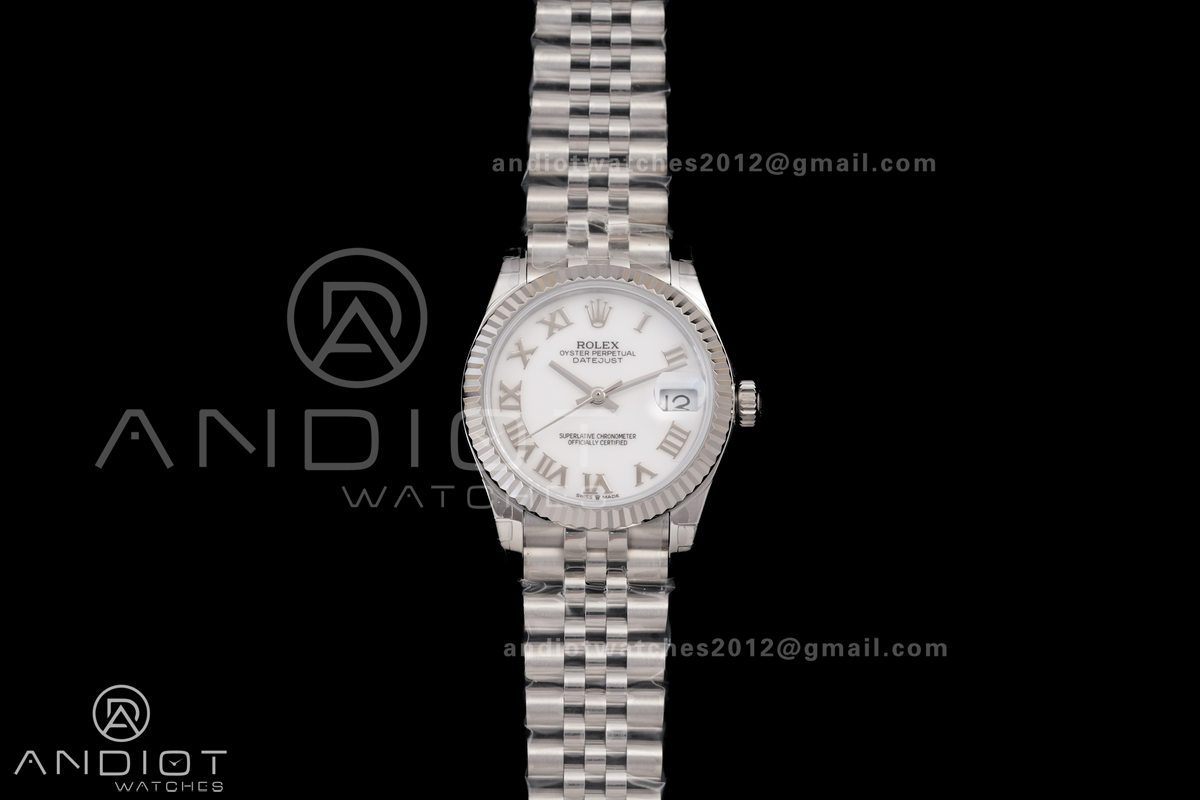 DateJust 31 Ladies GSF White Dial Roman Markers on Jubilee Bracelet A2236	