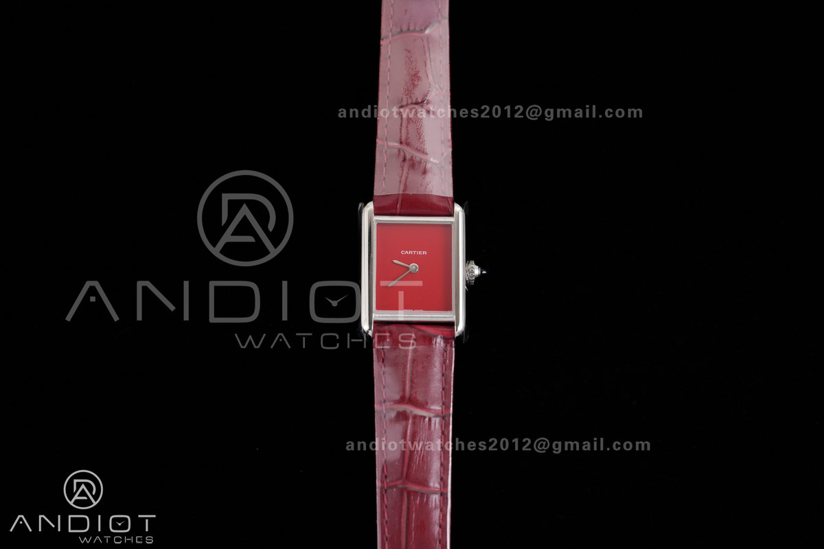 Tank Must 22mm SS AF Best Edition Red Dial On Red Leather Ronda Quartz