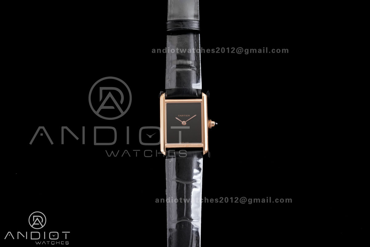 Tank Must 22mm RG AF Best Edition Black Dial On Black Leather Ronda Quartz