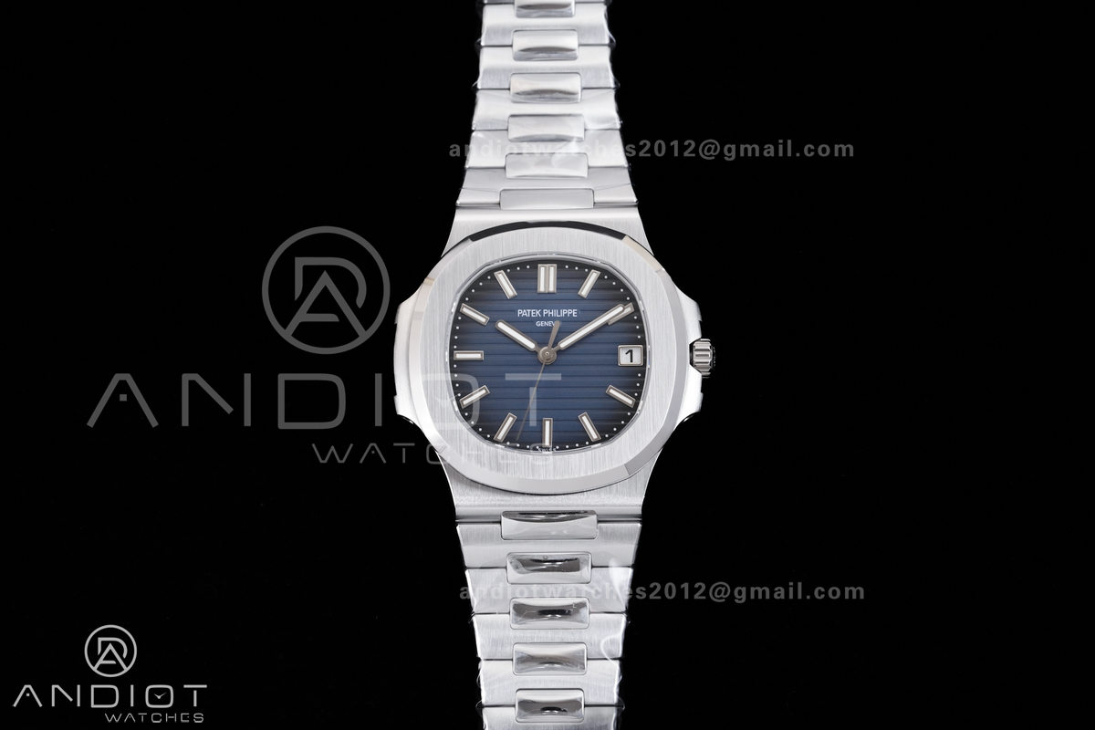 Nautilus 5811 DDF 1:1 Best Edition Blue Textured Dial on SS Bracelet DD330 Super Clone (Weighted)