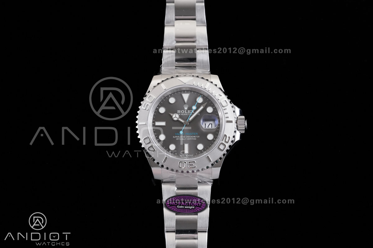 Yacht-Master 126622 904L Steel RCF 1:1 Best Edition Gray Dial on SS Bracelet 3235
