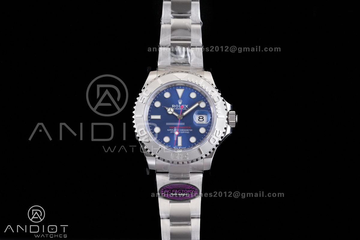 Yacht-Master 126622 904L Steel RCF 1:1 Best Edition Blue Dial on SS Bracelet 3235