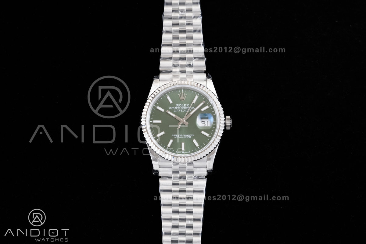 DateJust 36 126234 GSF 1:1 Best Edition Green Dial on SS Jubilee Bracelet A3235