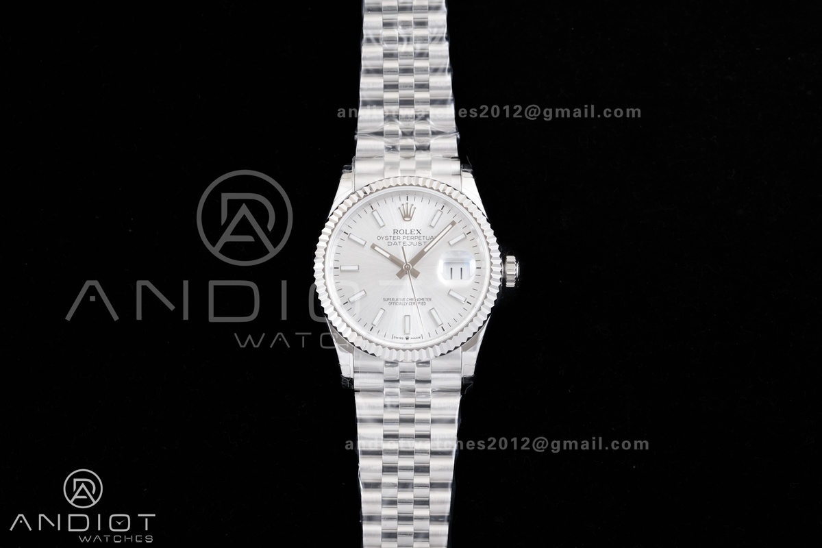 DateJust 36 126234 GSF 1:1 Best Edition Sliver Dial on SS Jubilee Bracelet A3235
