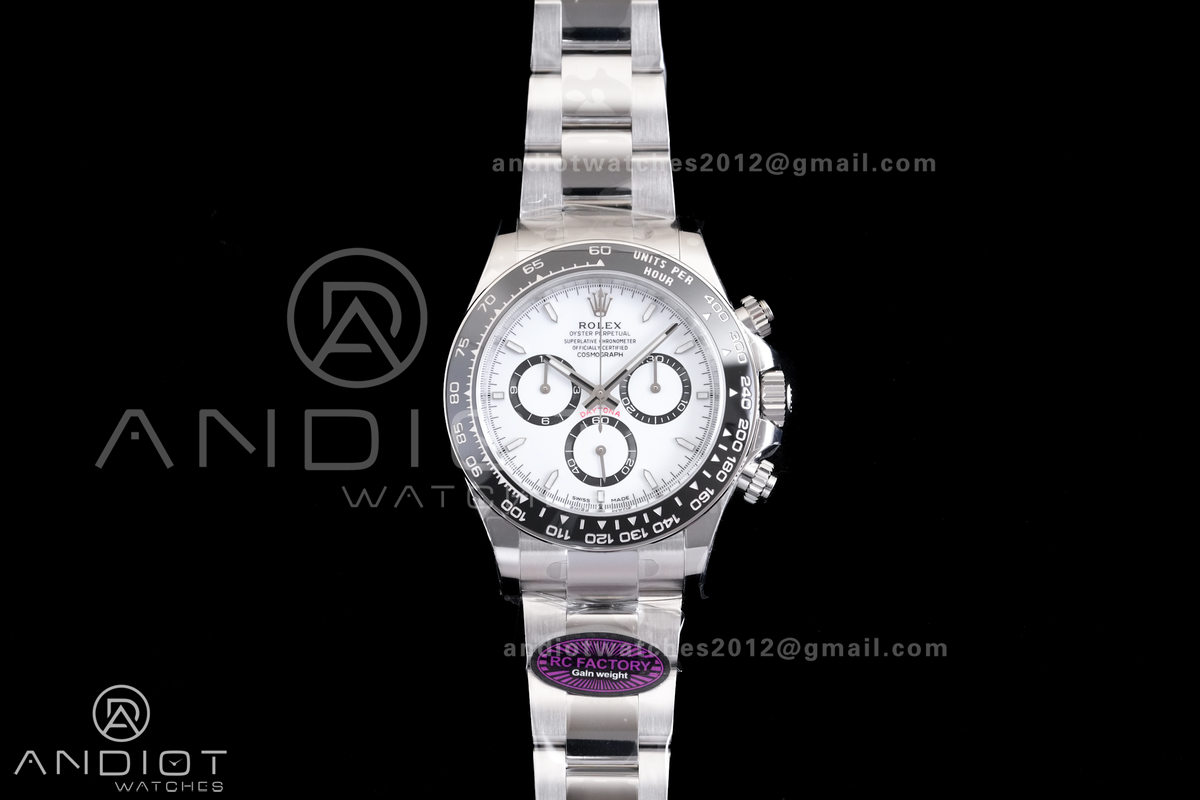 Daytona 126500 RCF 1:1 Best Edition 904L Steel White Dial on SS Bracelet SH4131