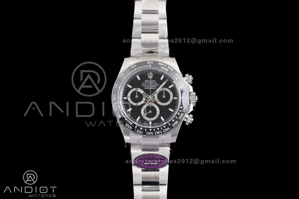 Daytona 126500 RCF 1:1 Best Edition 904L Steel Black Dial on SS Bracelet SH4131