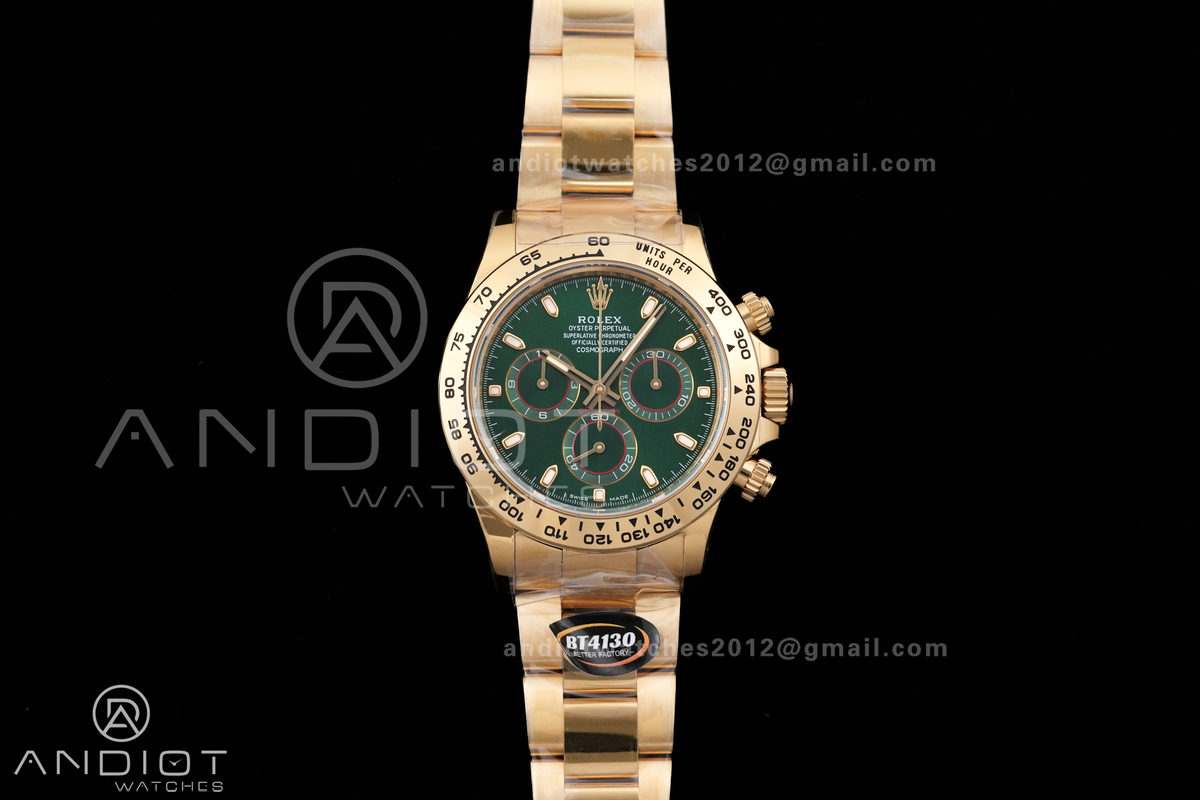 Daytona 116508 John Mayer BTF 1:1 Best Edition Green Dial on YG Bracelet SA4130