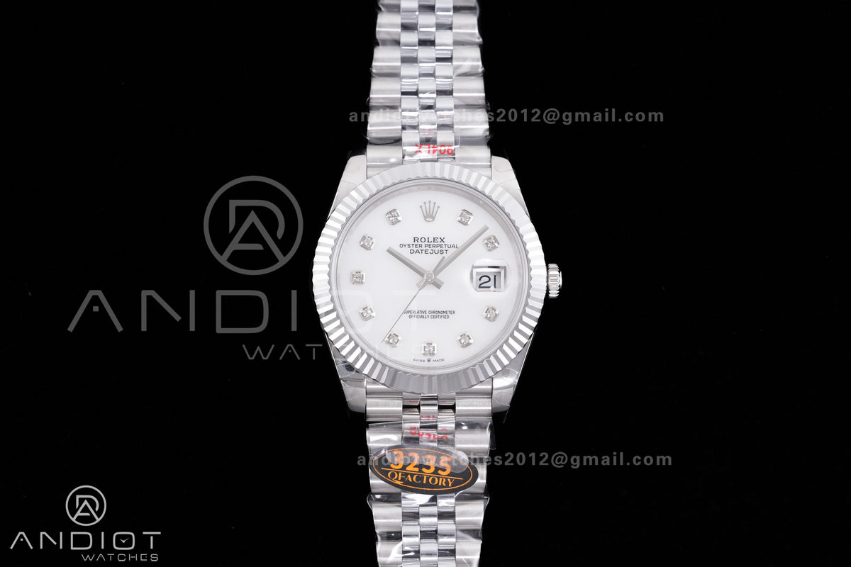 DateJust 41 126334 QF 1:1 Best Edition 904L Steel White MOP Dial on Jubilee Bracelet QF3235 (149g)