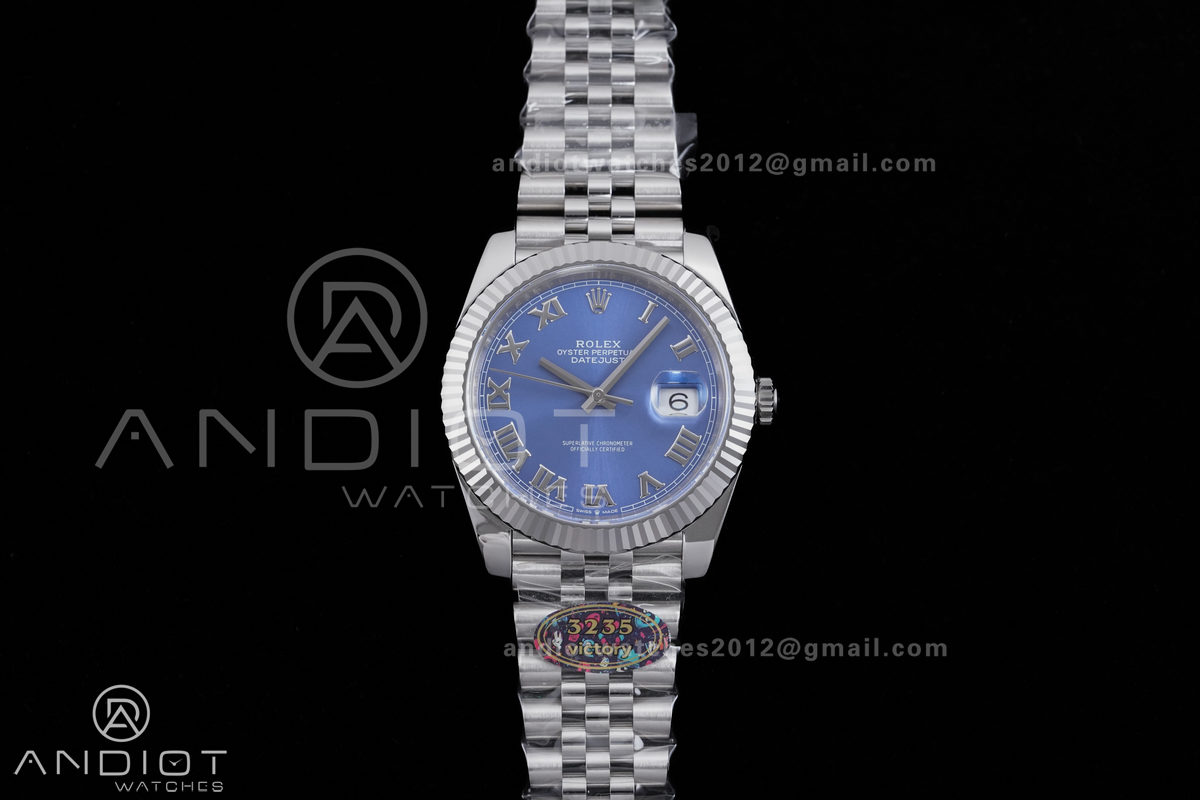 DateJust 41 126334 904L SS VF 1:1 Best Edition Blue Roman Dial on Jubilee Bracelet DD3235