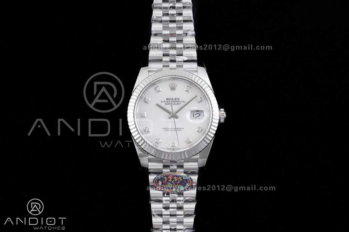DateJust 41 126334 904L SS VF 1:1 Best Edition White MOP Dial on Jubilee Bracelet DD3235