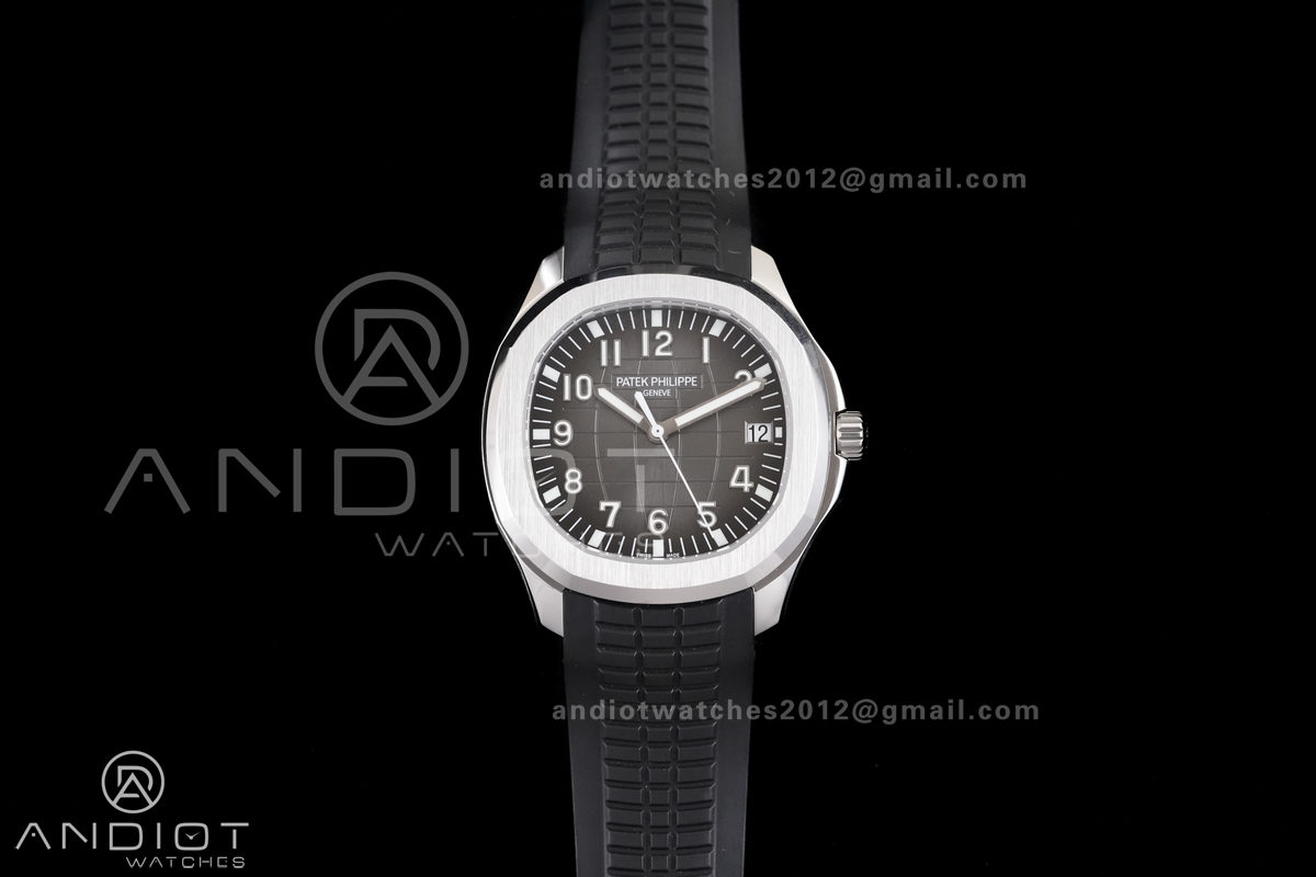 Aquanaut 5167 SS BBF 1:1 Best Edition Gray Dial on Black Rubber Strap DD324 Super Clone