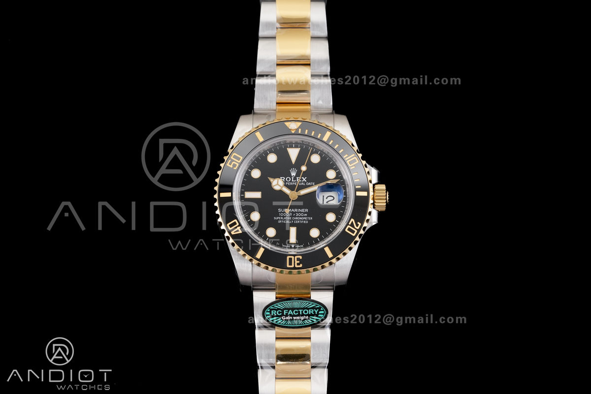 Submariner 126613LN  RCF 1:1 Best Edition Black Dial On SS/YG Bracelet SH3235 Gain Weight （176g）