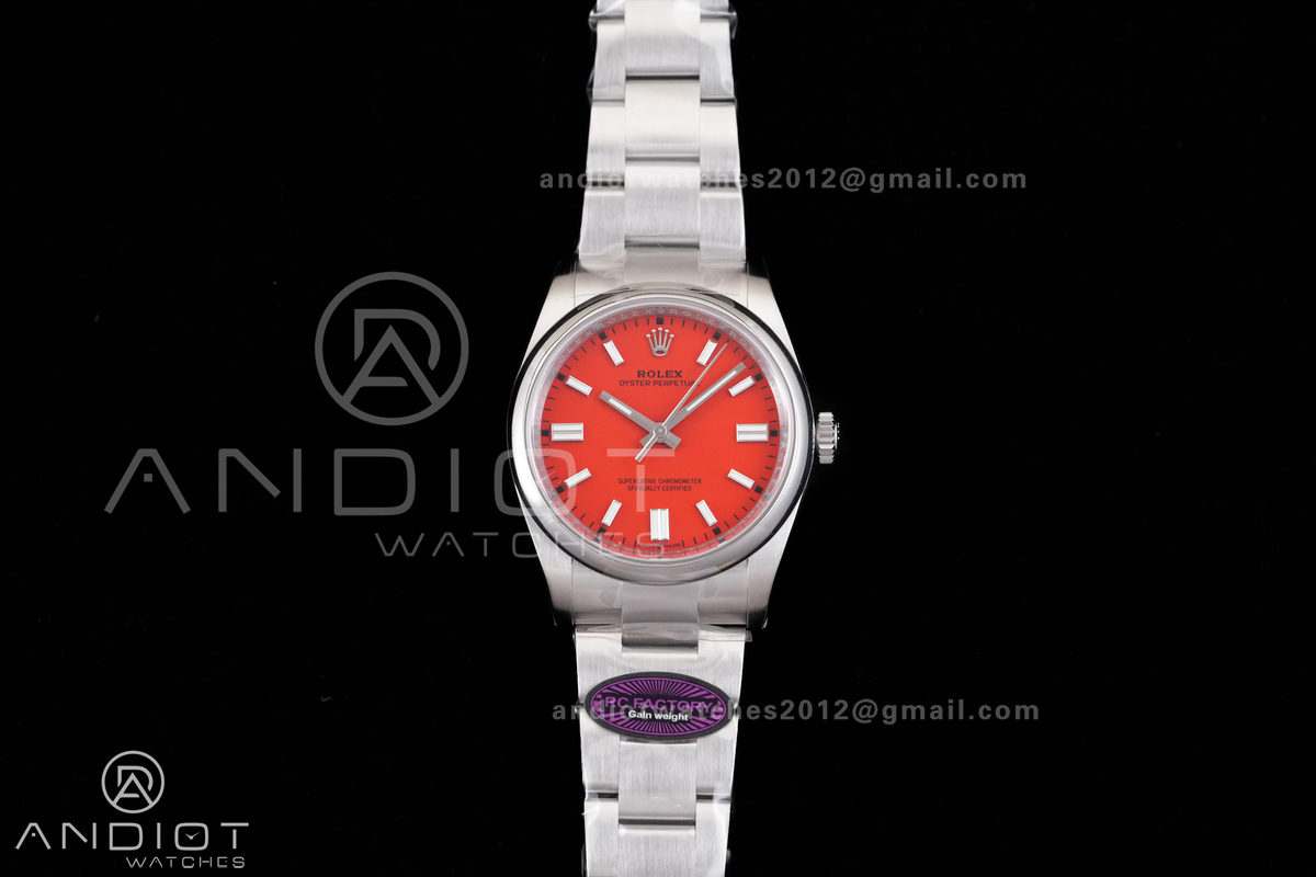 Oyster Perpetual 126000 36mm RCF 1:1 Best Edition 904L Steel Red Dial VR3230