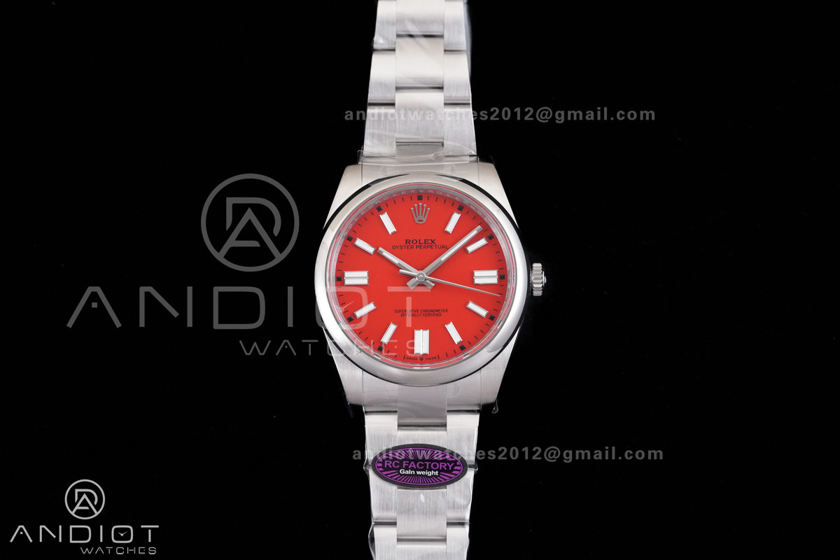 Oyster Perpetual 124300 41mm RCF 1:1 Best Edition 904L Steel Red Dial VR3230