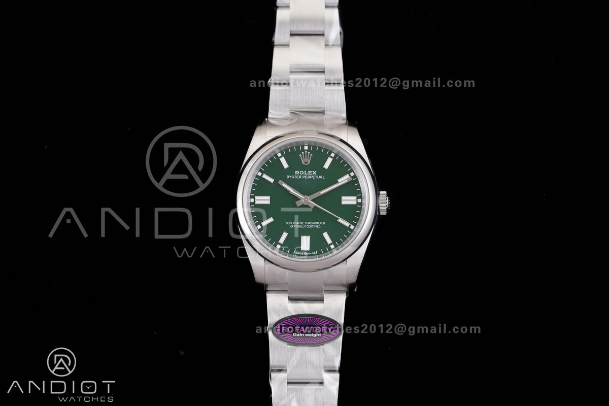 Oyster Perpetual 126000 36mm RCF 1:1 Best Edition 904L Steel Green Dial VR3230