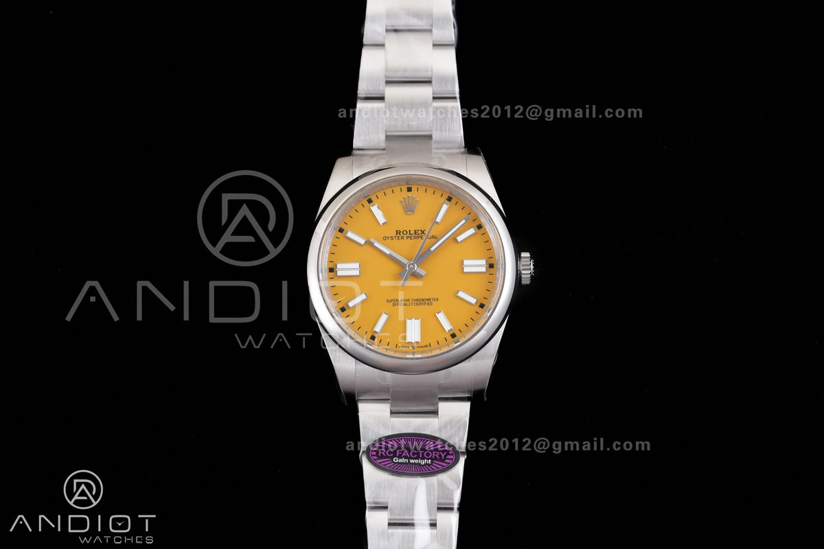 Oyster Perpetual 124300 41mm RCF 1:1 Best Edition 904L Steel Yellow Dial VR3230