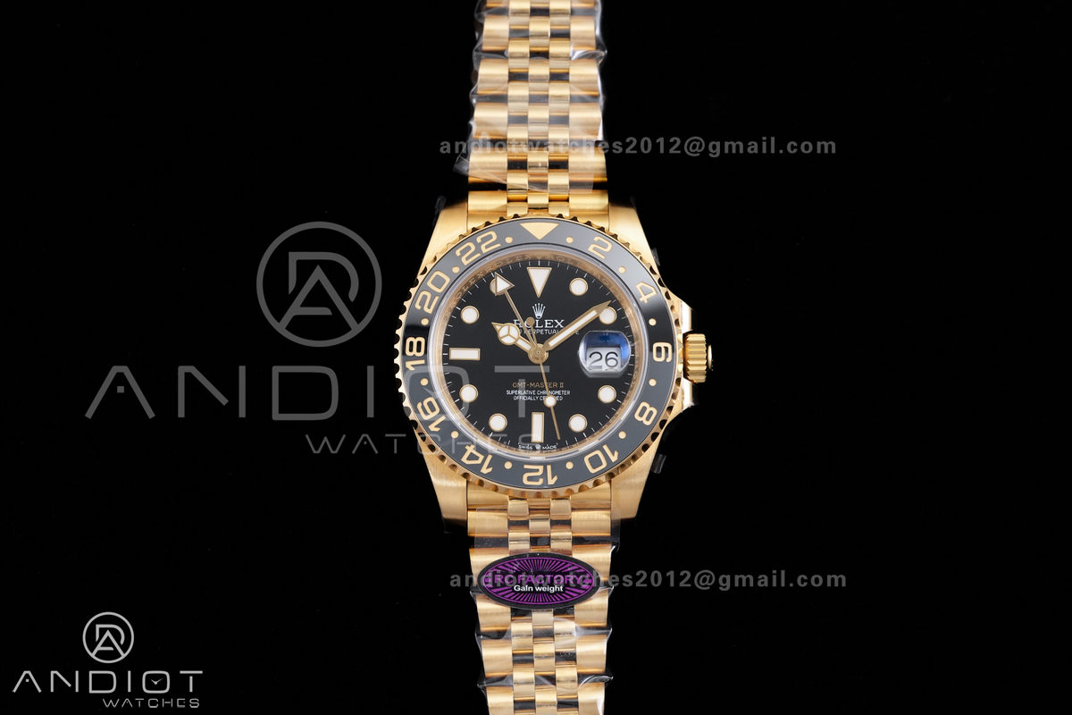 GMT Master II 126718 GRNR 904L SS RCF 1:1 Best Edition on Jubilee Bracelet SH3285