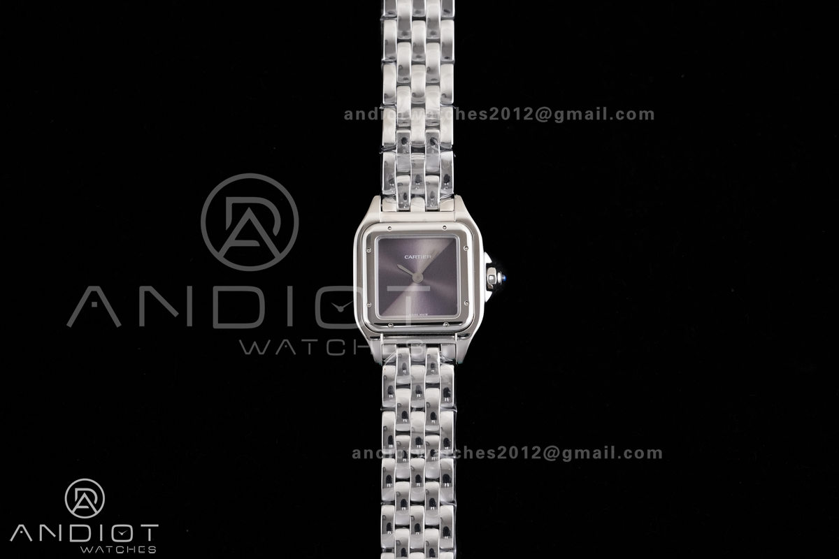 Panthère 22mm BVF 1:1 Best Edition SS Gray Sunburst Dial on SS Bracelet Ronda Quartz