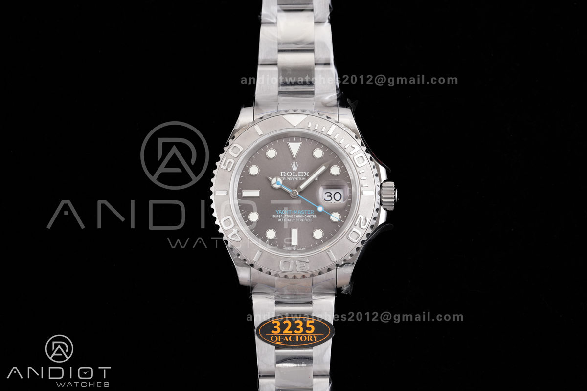 Yacht-Master 126622 904L Steel QF 1:1 Best Edition Gray Dial on SS Bracelet QF3235