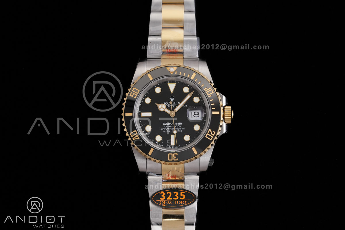 Submariner 41mm 126613 LN QF 1:1 Best Edition 904L SS/YG Case and Bracelet Black Dial QF3235