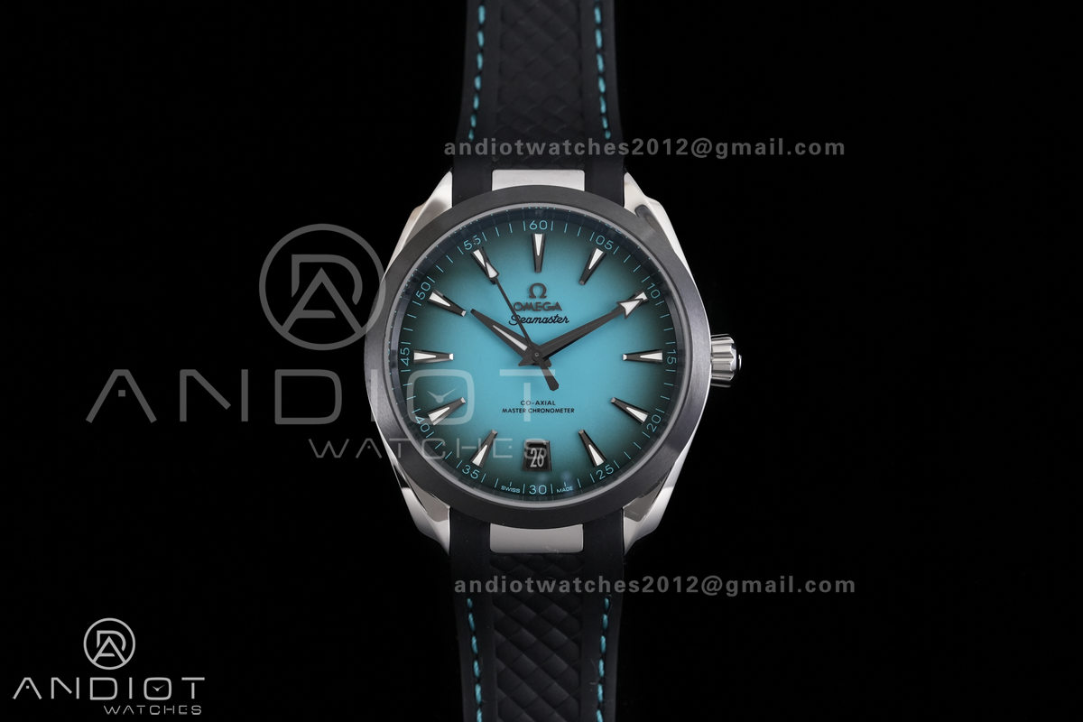 Aqua Terra 150M SS VSF 1:1 Best Edition Turquoise Dial On Black Rubber Strap Super Clone A8900