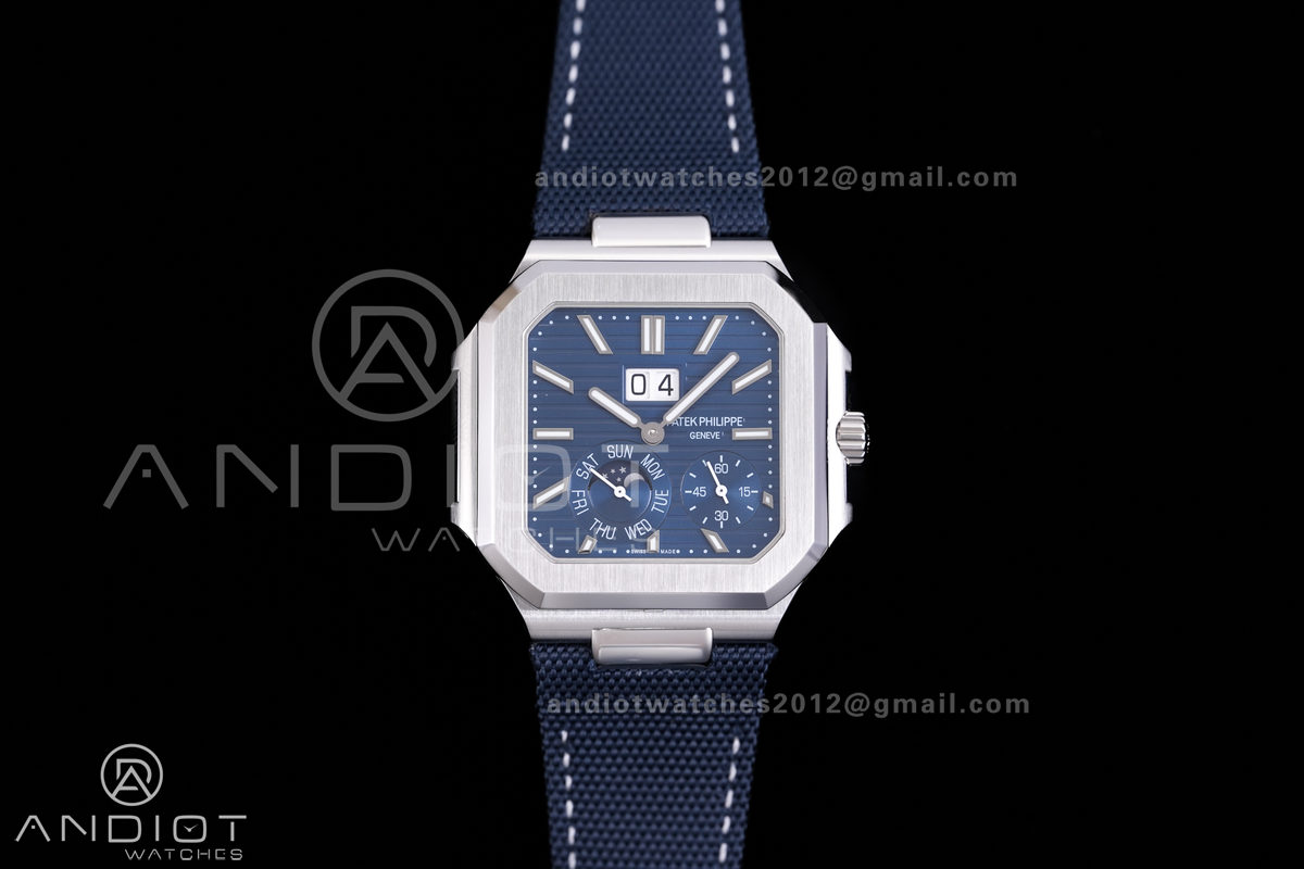 Cubitus 5822 SS P1F Best Edition Blue Dial On SS Bracelet Super Clone Asian 240