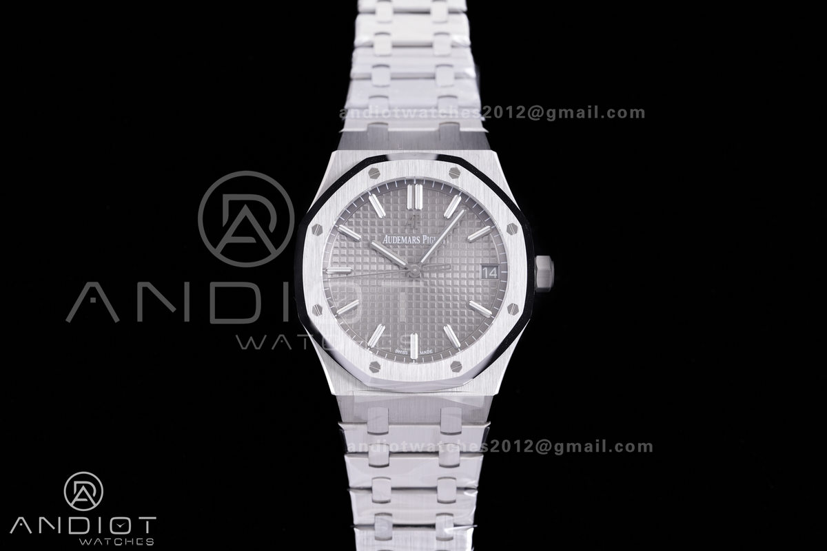 Royal Oak 15500 SS VSF 1:1 Best Edition Gray Dial on SS Bracelet DD4302 Super Clone