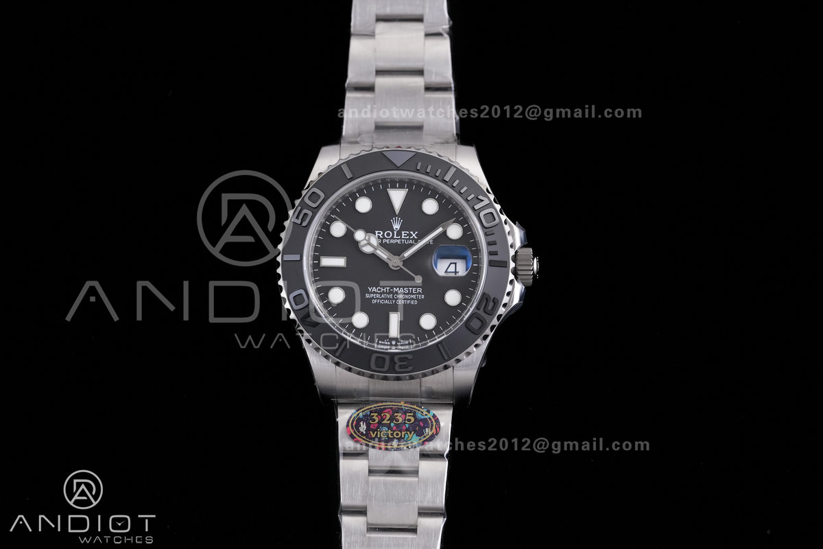 Yacht-Master 226627 Titanium VF 1:1 Best Edition Black Dial on Titanium Bracelet DD3235