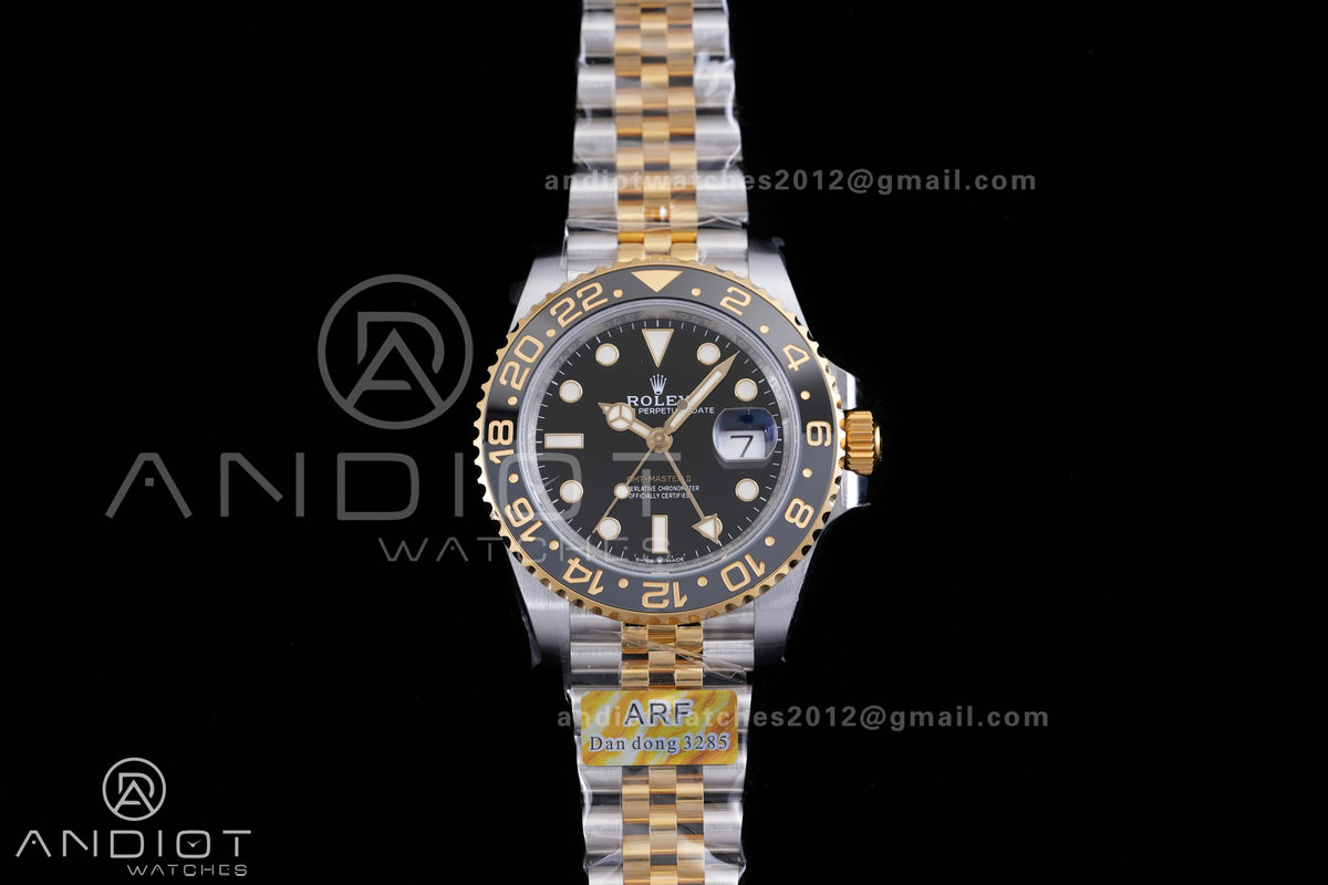 GMT-Master II 126713 GRNR ARF Gain Weight 1:1 Best Edition Black Dial On SS/YG Bracelet Super Clone DD3285 CHS
