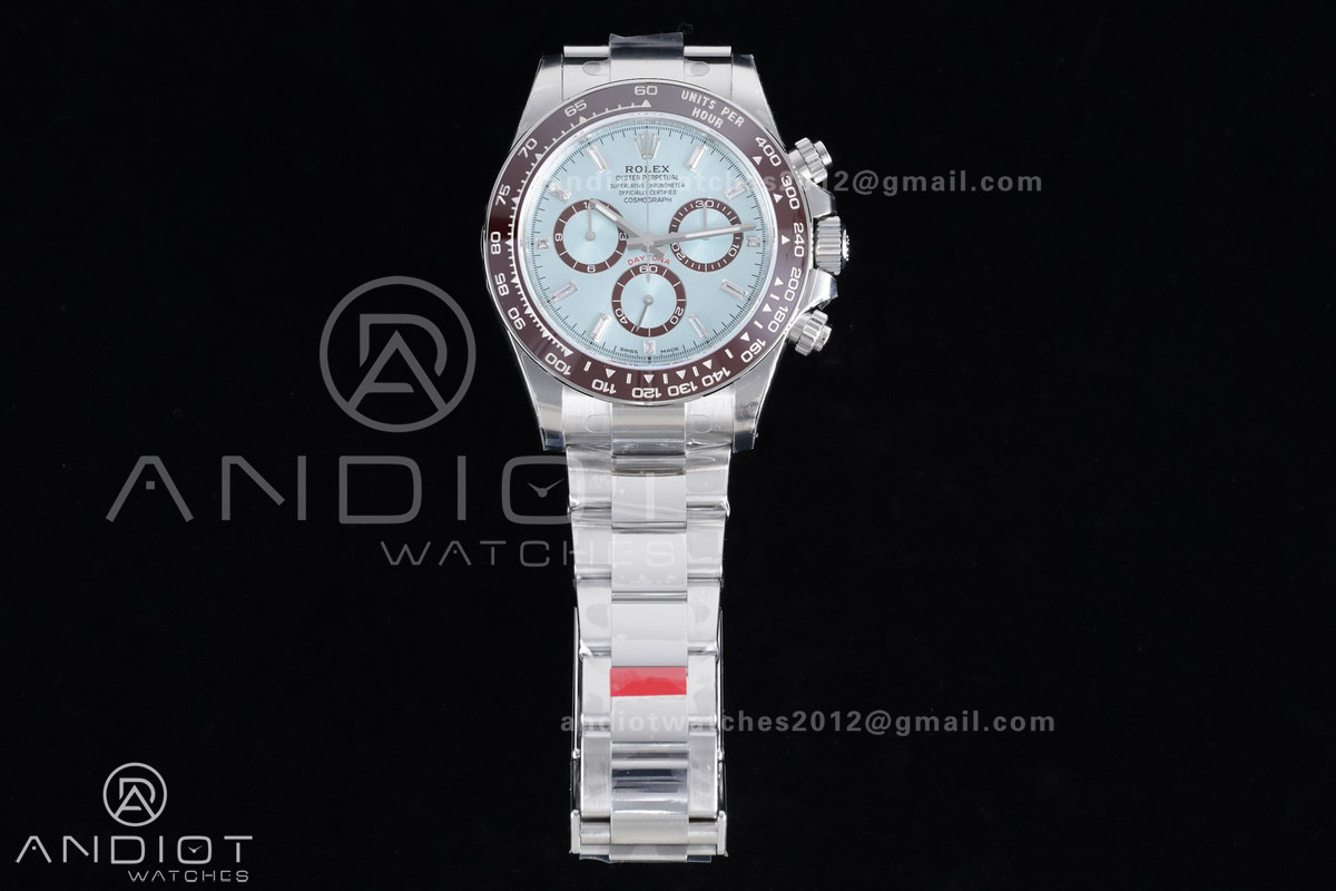 Daytona 126506 VSF 1:1 Best Edition 904L Steel Ice Blue Crystal Dial on SS Braclet VS4131 V3 (Weighted)