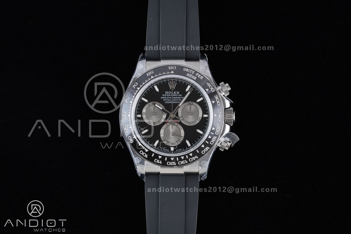 Daytona 126519 QF 1:1 Best Edition Black/Silver Dial on Oysterflex Strap QF4131 V10 (Gain Weight)