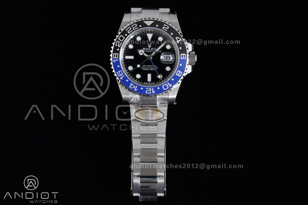 GMT Master II 126710 BLNR 904L SS ARF Batman 1:1 Best Edition New SH3285 On Oyster Bracelet V2