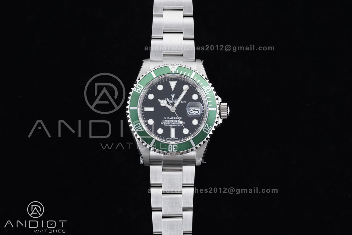 Submariner 16610 LV Green 904L Steel TMF 1:1 Kermit Best Edition on SS Bracelet SH3135