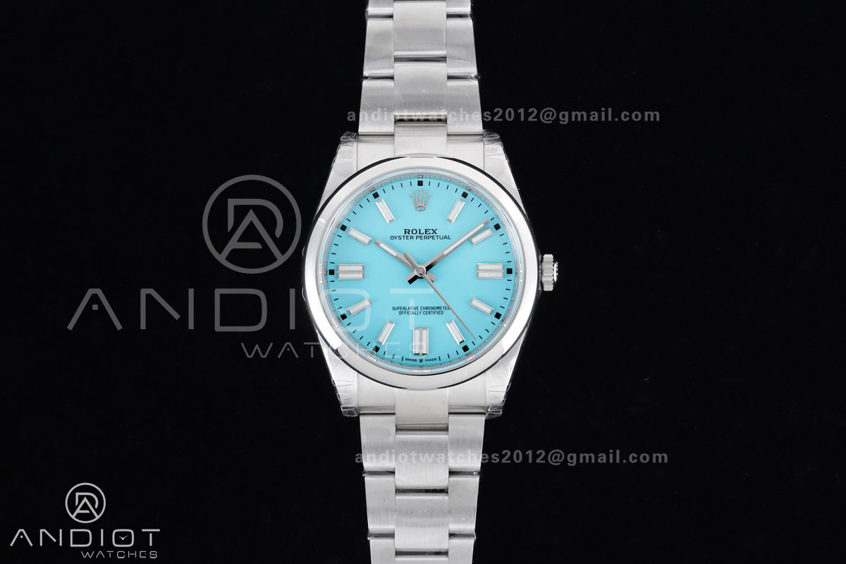 Oyster Perpetual 124300 41mm VSF 1:1 Best Edition 904L Steel Tiffany Blue Dial DD3230 V2