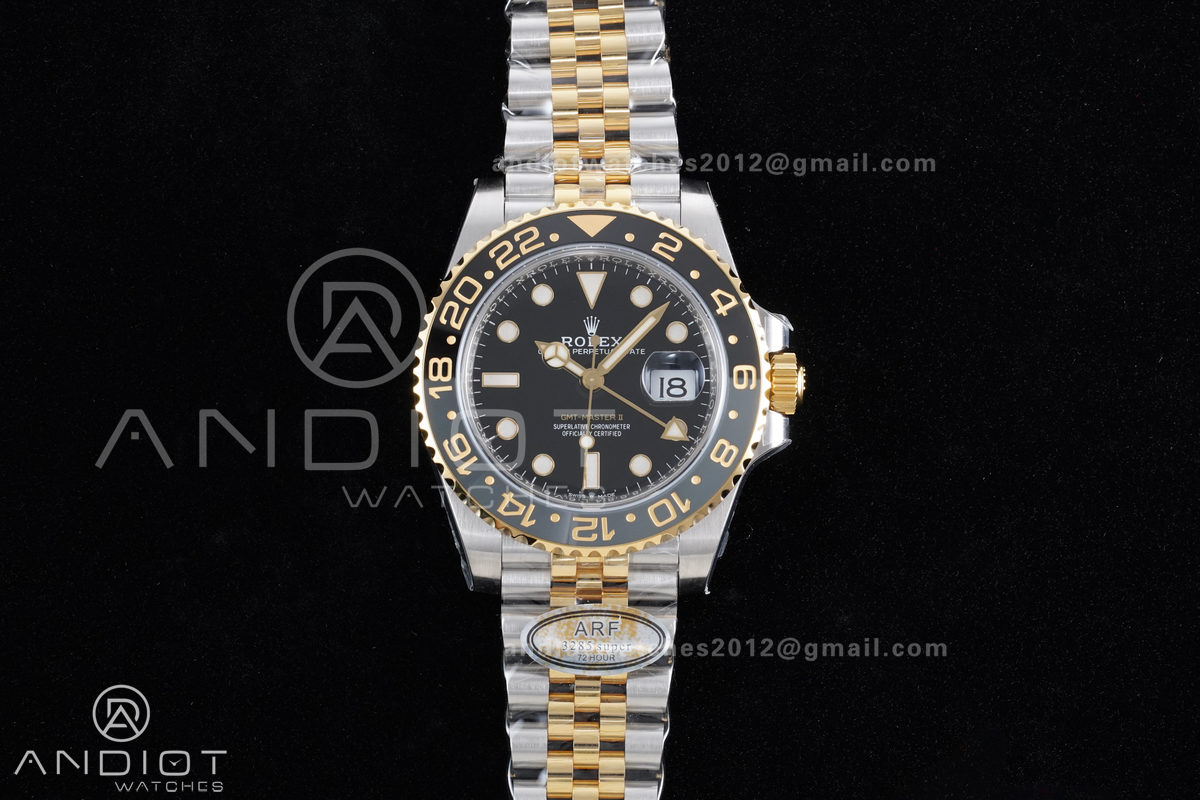 GMT-Master II 126713 GRNR ARF 1:1 Best Edition on Black Dial SS/YG Bracelet Super Clone New SH3285 CHS (Gain Weight)