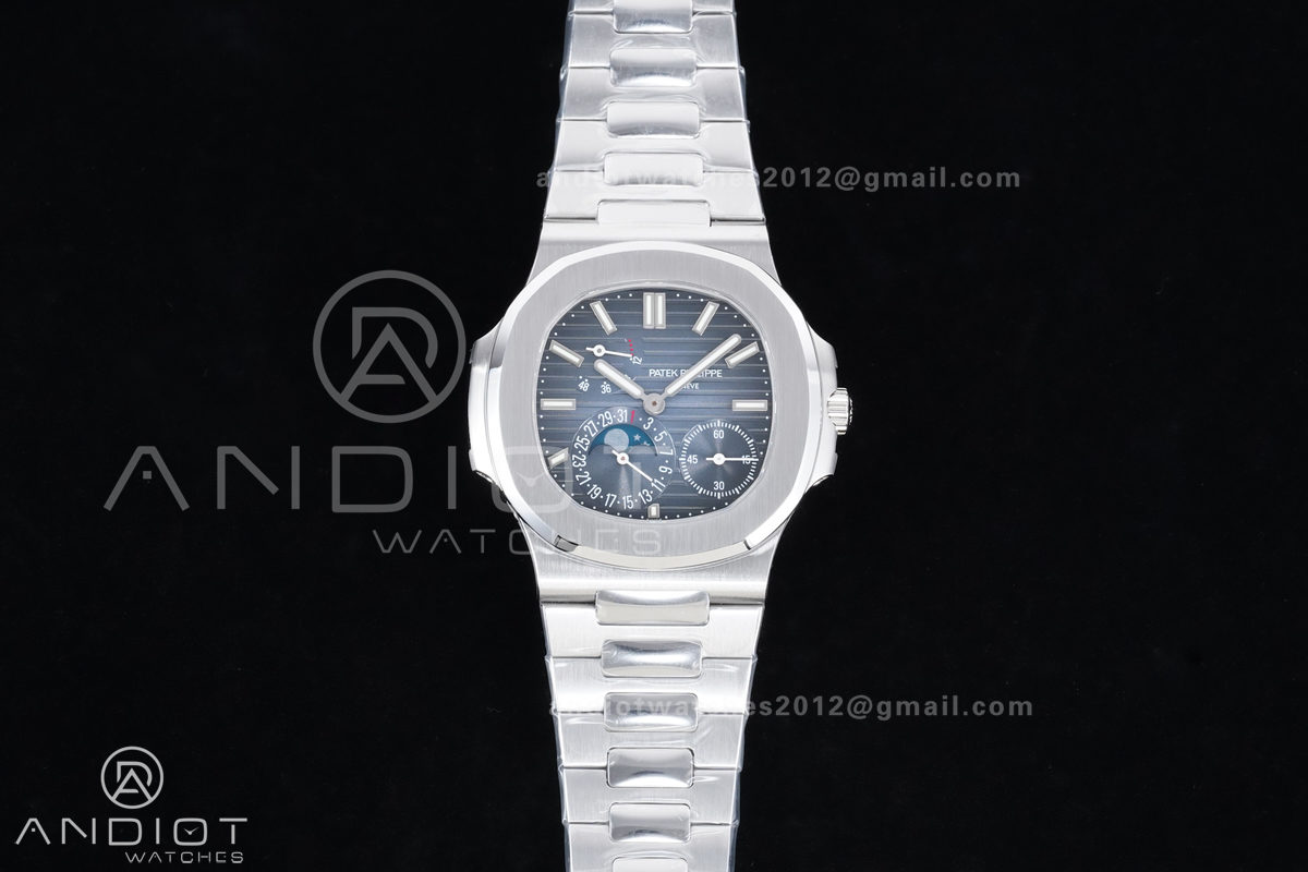 Nautilus 5712 SS PPF 1:1 Best Edition Blue Dial on SS Bracelet PPF240 Super Clone V4