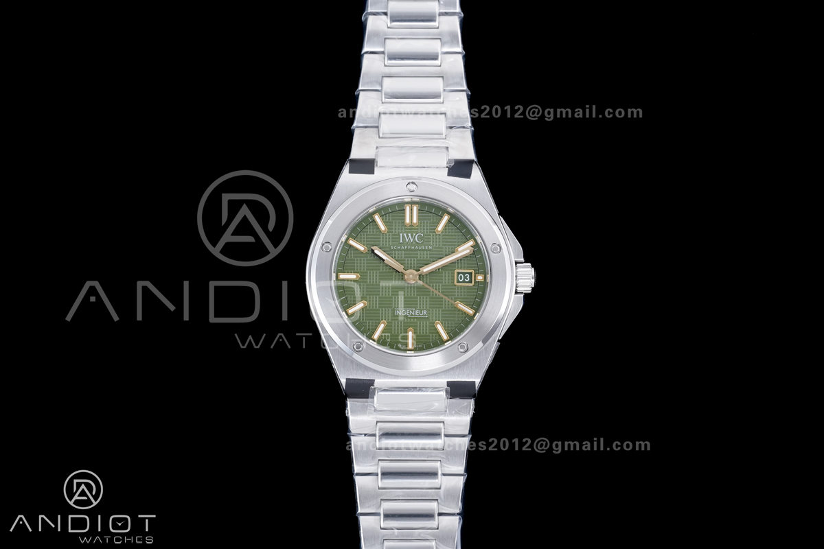 A7F IWC Ingenieur IW328908 Green V2 Dial On SS Automatic SW300