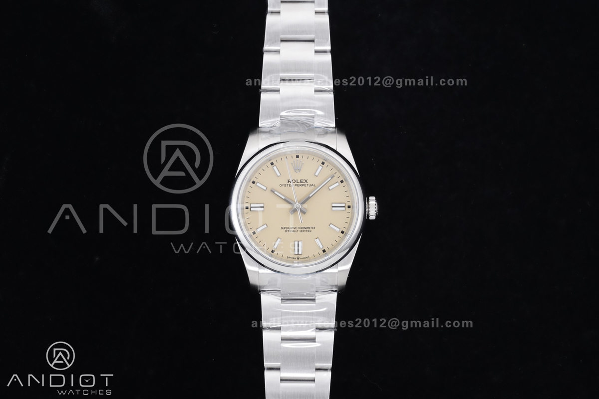 Oyster Perpetual 126000 36mm KRF 1:1 Best Edition 904L Steel Beige Dial VR3230