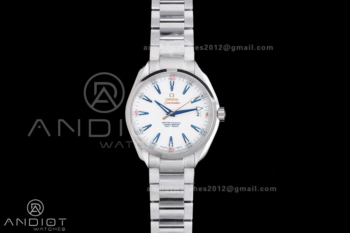 Aqua Terra 150M Master Chronometers VSF 1:1 Best Edition Ryder Cup White Golf Dial  on SS Bracelet A8500