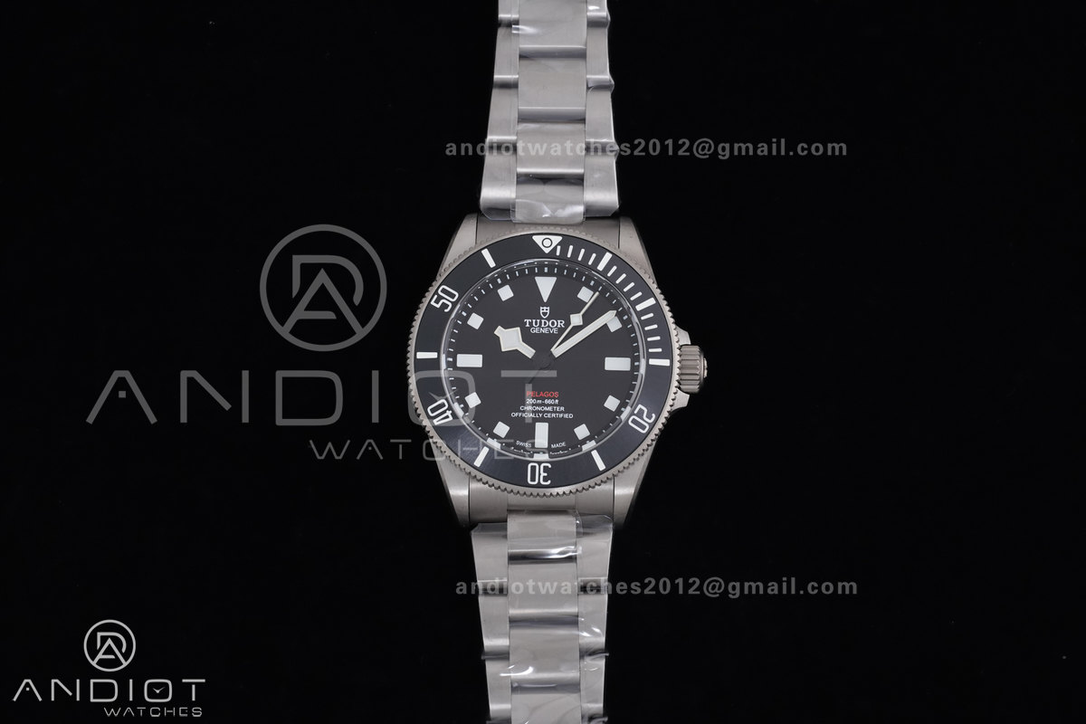 Pelagos 39mm Titanium ZF 1:1 Best Edition Black Dial on Titanium Bracelet A2824 V2