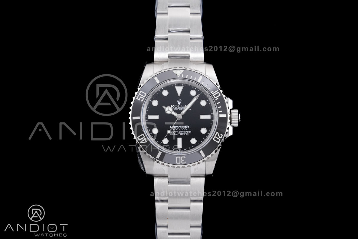 Submariner 41mm 124060 No Date Black Ceramic 904L Steel VSF 1:1 Best Edition VS3230