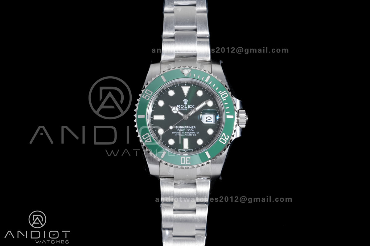 Submariner 116610 LV Green Ceramic 904L Steel VSF 1:1 Hulk Best Edition VS3135