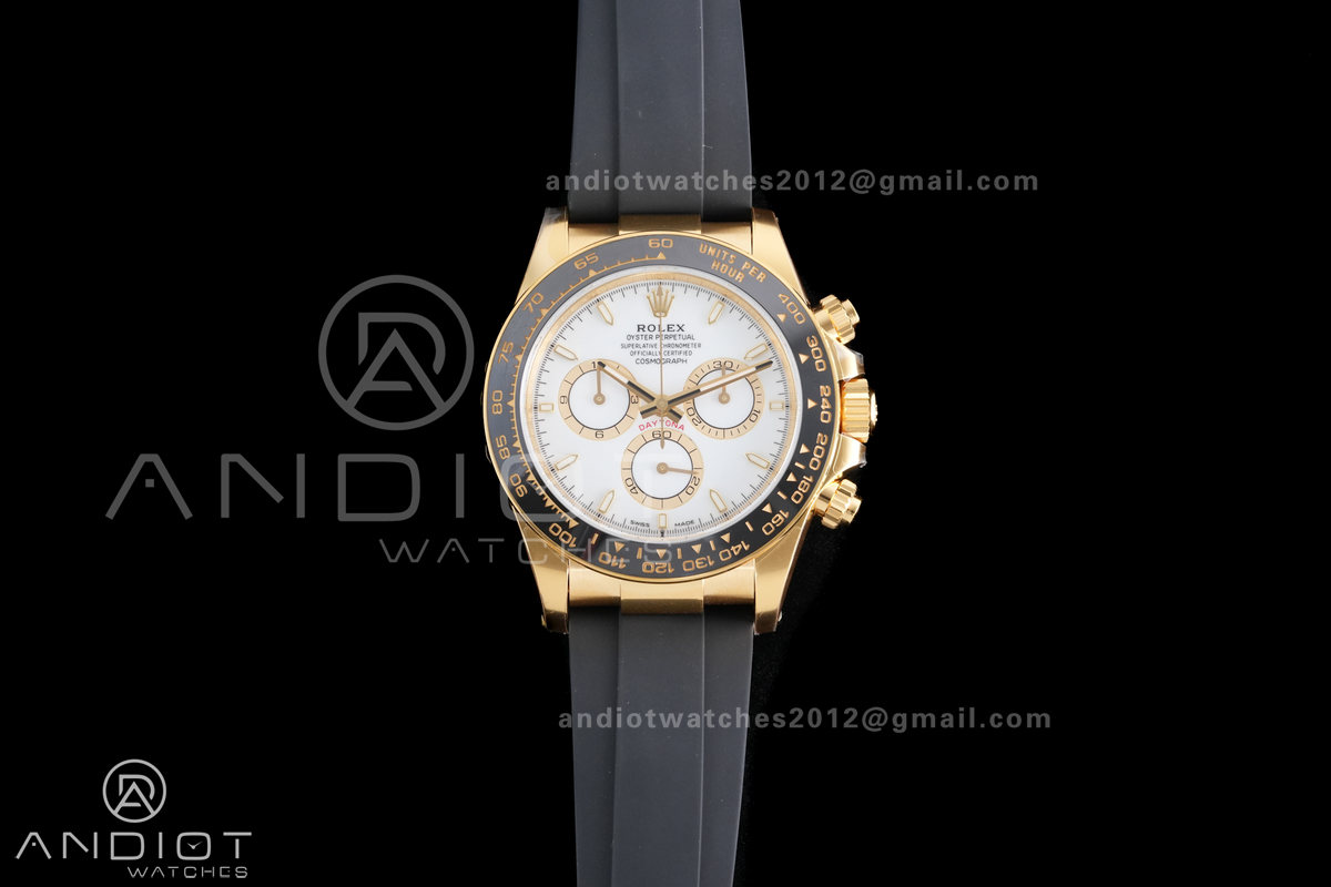 Daytona 126518 VSF 1:1 Best Edition White Dial on Oyster-flex Strap VS4131 V2 (Weighted)