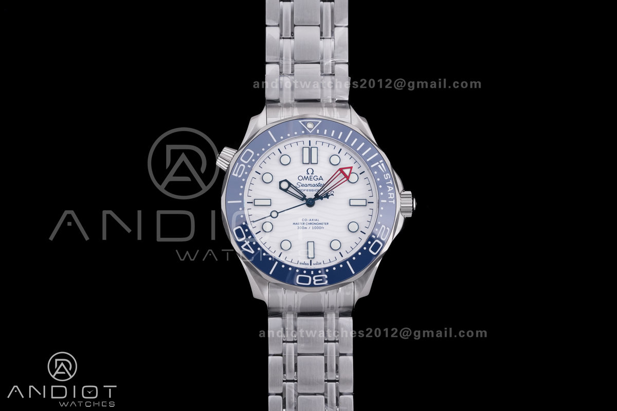 Seamaster Diver 300M America's Cup Edition V4 VSF 1:1 Best Edition White Dial On SS Bracelet Super Clone Asian 8806