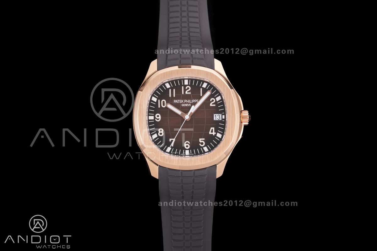 Aquanaut 5167R RG 3KF Best Edition Brown Dial on Brown Rubber Strap A330 Super Clone V3