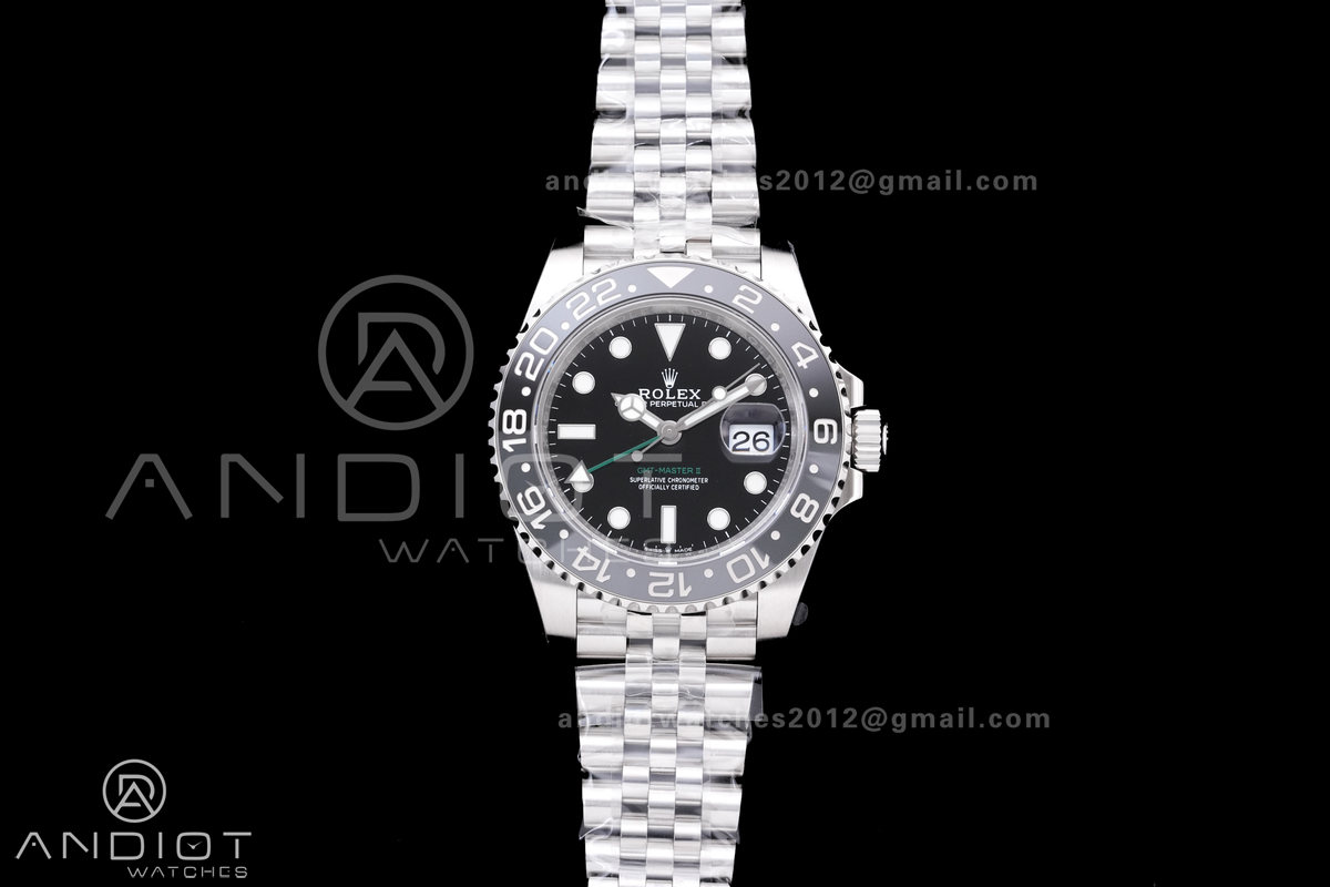 GMT-Master II 126710 GRNR Black/Gray Ceramic VSF Best Edition Bruce Wayne on Jubilee Bracelet DD3285 V3